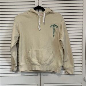 Simply Southern Cream Hoodie with Green Detail